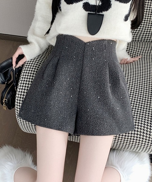 GLAMOROUS JANE（グラマラスジェーン）の「ハイウエストラメショートパンツ（その他パンツ・レディース・グレー/ブラック・M/L）」の12枚目の写真
