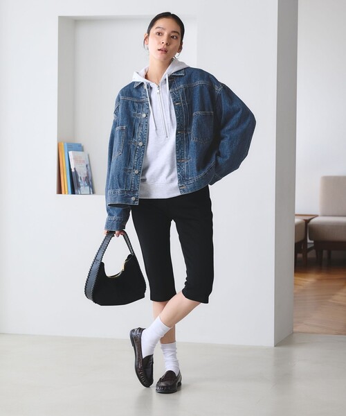 BEAUTY&YOUTH UNITED ARROWS（ビューティーアンドユースユナイテッドアローズ）の「【WEB限定】ルーズ デニムジャケット（デニムジャケット・レディース・ネイビー/ライトブルー/グレー・S/M）」の6枚目の写真