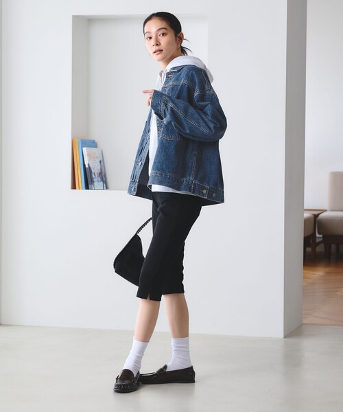 BEAUTY&YOUTH UNITED ARROWS（ビューティーアンドユースユナイテッドアローズ）の「【WEB限定】ルーズ デニムジャケット（デニムジャケット・レディース・ネイビー/ライトブルー/グレー・S/M）」の7枚目の写真