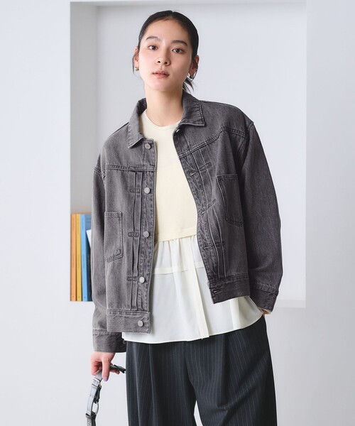 BEAUTY&YOUTH UNITED ARROWS（ビューティーアンドユースユナイテッドアローズ）の「【WEB限定】ルーズ デニムジャケット（デニムジャケット・レディース・ネイビー/ライトブルー/グレー・S/M）」の9枚目の写真