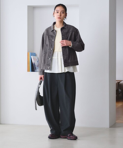 BEAUTY&YOUTH UNITED ARROWS（ビューティーアンドユースユナイテッドアローズ）の「【WEB限定】ルーズ デニムジャケット（デニムジャケット・レディース・ネイビー/ライトブルー/グレー・S/M）」の12枚目の写真
