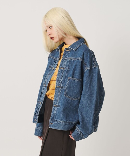 BEAUTY&YOUTH UNITED ARROWS（ビューティーアンドユースユナイテッドアローズ）の「【WEB限定】ルーズ デニムジャケット（デニムジャケット・レディース・ネイビー/ライトブルー/グレー・S/M）」の14枚目の写真