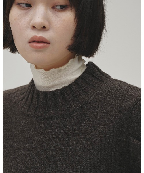 TODAYFUL(トゥデイフル)の「Soft Fraise Turtleneck Tops(Tシャツ/カットソー・レディース・アイボリー/グレー/スミクロ・FREE)」の10枚目の写真