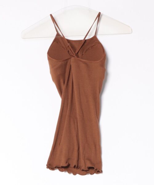 HAKUJI(ハクジ)の「HAKUJI WOOL RIB BRA CAMISOLE(キャミソール・レディース・ライトブルー/ブラウン・FREE)」の3枚目の写真