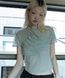 TELOPLAN（テーロプラン）の「【TELOPLAN】26AW新作 Ezra China Top / エズラチャイナトップ（ポロシャツ）」