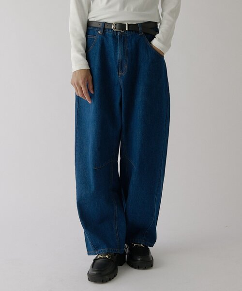 goocy(グーシー)の「デニムバルーンパンツ(デニムパンツ・メンズ・サックスブルー/ネイビー/ブラック・LARGE/X-LARGE/MEDIUM)」の2枚目の写真
