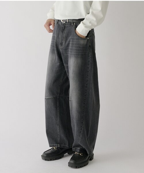 goocy(グーシー)の「デニムバルーンパンツ(デニムパンツ・メンズ・サックスブルー/ネイビー/ブラック・LARGE/X-LARGE/MEDIUM)」の5枚目の写真