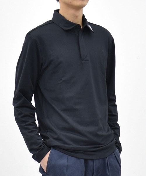 SOLUNIA（ソルニア）の「【adidas】アディゼロジャカード長袖シャツ（ポロシャツ・メンズ・ブラック/ホワイト・X-LARGE/LARGE/MEDIUM）」の2枚目の写真