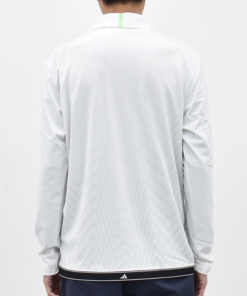 SOLUNIA（ソルニア）の「【adidas】アディゼロジャカード長袖シャツ（ポロシャツ・メンズ・ブラック/ホワイト・X-LARGE/LARGE/MEDIUM）」の4枚目の写真