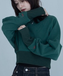 VACANCY（ヴァカンシー）の「【VACANCY公式】Hello byeロゴ刺繍配色ショート丈トレーナー（スウェット）」