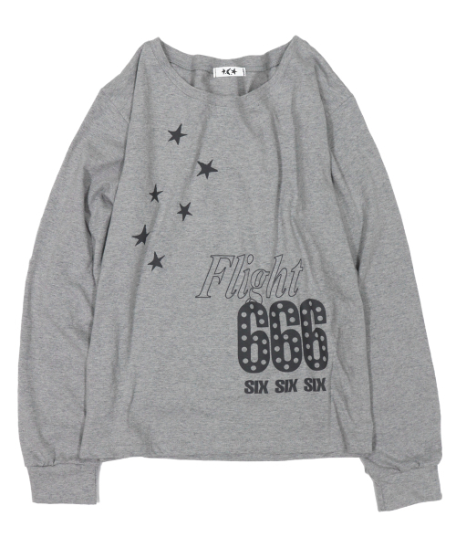 DEFYCLUBROBBERS(ディファイクラブロバース)の「FLIGHT 666 ボートネック ワンショルダー ロングスリーブ メランジ(Tシャツ/カットソー・レディース・その他・FREE)」の6枚目の写真