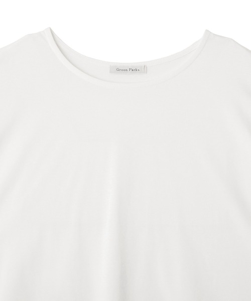 Green Parks(グリーンパークス)の「裾フレアレースドッキングインナー(Tシャツ/カットソー・レディース・オフホワイト/ブラック・FREE)」の12枚目の写真