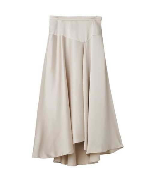 Her lip to(ハーリップトゥー)の「Asymmetric-Hem Satin Skirt(スカート・レディース・ベージュ/ダークブラウン系・S/M)」の10枚目の写真