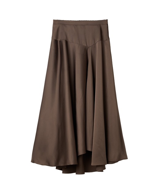 Her lip to(ハーリップトゥー)の「Asymmetric-Hem Satin Skirt(スカート・レディース・ベージュ/ダークブラウン系・S/M)」の11枚目の写真
