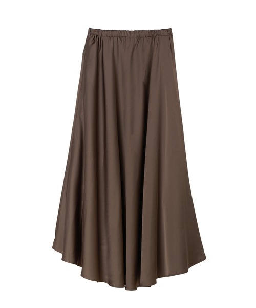 Her lip to(ハーリップトゥー)の「Asymmetric-Hem Satin Skirt(スカート・レディース・ベージュ/ダークブラウン系・S/M)」の13枚目の写真