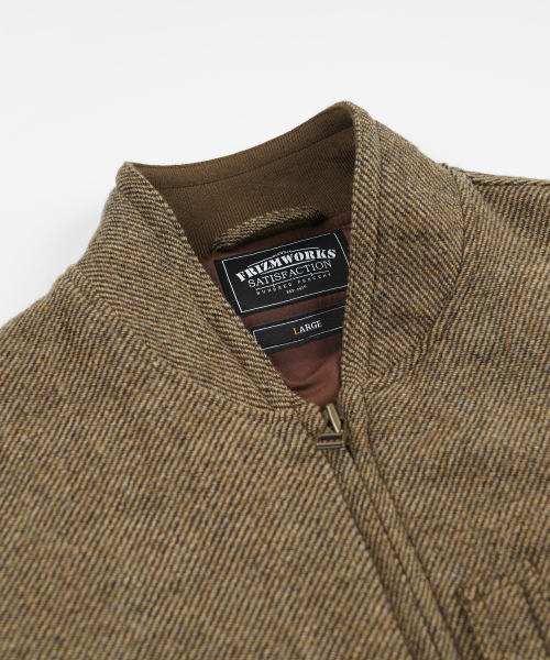 FRIZMWORKS（フリズムワークス）の「ウールフライトジャケット _ バーク（ブルゾン・メンズ・その他・SMALL/MEDIUM/LARGE/X-LARGE）」の4枚目の写真