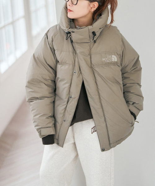Spick & Span（スピックアンドスパン）の「《追加》THE NORTH FACE/ザノースフェイス Alteration Baffs Jacket（ダウンジャケット/コート・レディース・ベージュ/ブラック・SMALL/X-SMALL）」の2枚目の写真