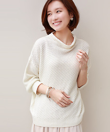 REAL CUBE | REAL CUBE　ボトルネックコットンニット(ニット/セーター)