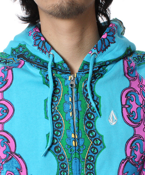 激レア　VOLCOM クレイジーカラーパーカー　カラフル　派手　奇抜　個性　S VOLCOM メンズL ナイロンジャケット ナイロンパーカー クレイジー