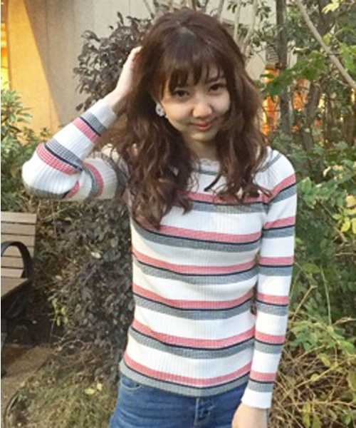 dazzlin(ダズリン)の「レースネックピタニット(ニット/セーター・レディース・ピンク/イエロー/ネイビー/その他1/オフホワイト・FREE)」の5枚目の写真