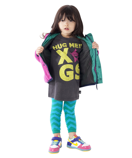 X-girl Stages（エックスガールステージス）の「FLUFFY  JUMPER(12M～3T)（その他アウター・キッズ・ブラウン/ブルー/ピンク・12M/2T/3T）」の4枚目の写真
