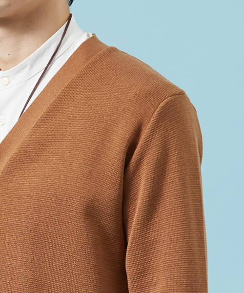 STUDIOUS（ステュディオス）の「【STUDIOUS】ミラノリブカーディガン（カーディガン/ボレロ・メンズ・グレー/ベージュ/ブラック・2/1/3）」の21枚目の写真