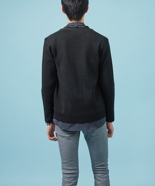 STUDIOUS（ステュディオス）の「【STUDIOUS】ミラノリブカーディガン（カーディガン/ボレロ・メンズ・グレー/ベージュ/ブラック・2/1/3）」の15枚目の写真