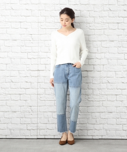 LEPSIM（レプシィム）の「14Gバイヤスヘンケイネックプルオーバー　740634（ニット/セーター・レディース・ブラック/オフホワイト/トップグレー・MEDIUM/LARGE）」の10枚目の写真