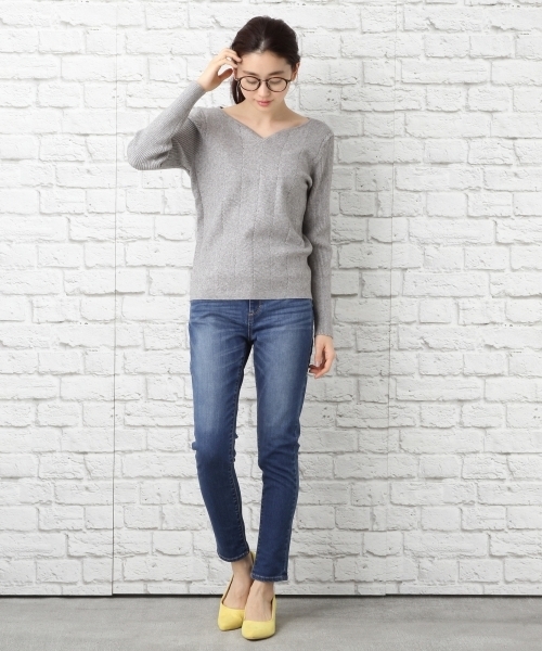 LEPSIM（レプシィム）の「14Gバイヤスヘンケイネックプルオーバー　740634（ニット/セーター・レディース・ブラック/オフホワイト/トップグレー・MEDIUM/LARGE）」の14枚目の写真