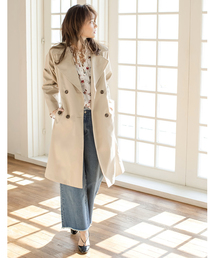 Re:EDIT | 【浅見れいなさん着用】[リエディ]ツイル生地ロングトレンチコートアウター/コート(トレンチコート)