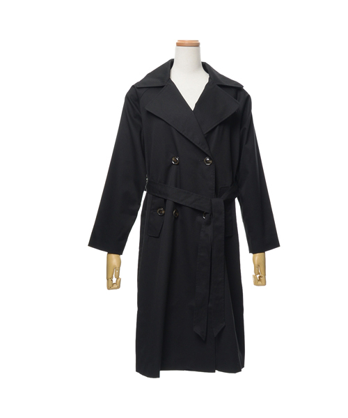 Re:EDIT（リエディ）の「ツイル生地ロングトレンチコート（トレンチコート・レディース・ブラック/ピンクベージュ/カーキ/ベージュ・X-LARGE/LARGE/MEDIUM）」の17枚目の写真