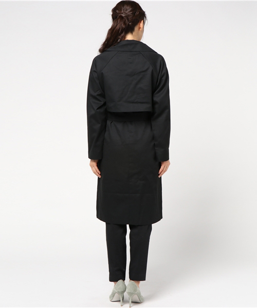 Re:EDIT（リエディ）の「ツイル生地ロングトレンチコート（トレンチコート・レディース・ブラック/ピンクベージュ/カーキ/ベージュ・X-LARGE/LARGE/MEDIUM）」の7枚目の写真