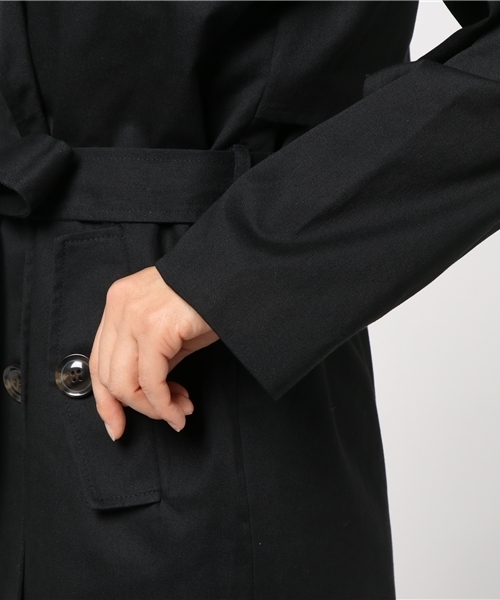 Re:EDIT（リエディ）の「ツイル生地ロングトレンチコート（トレンチコート・レディース・ブラック/ピンクベージュ/カーキ/ベージュ・X-LARGE/LARGE/MEDIUM）」の9枚目の写真