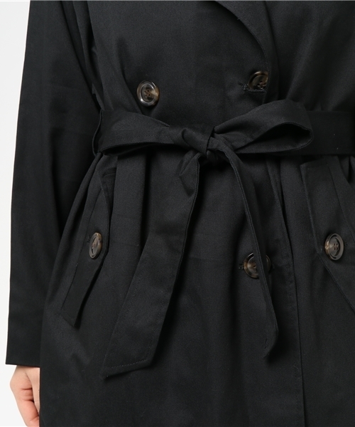 Re:EDIT（リエディ）の「ツイル生地ロングトレンチコート（トレンチコート・レディース・ブラック/ピンクベージュ/カーキ/ベージュ・X-LARGE/LARGE/MEDIUM）」の13枚目の写真