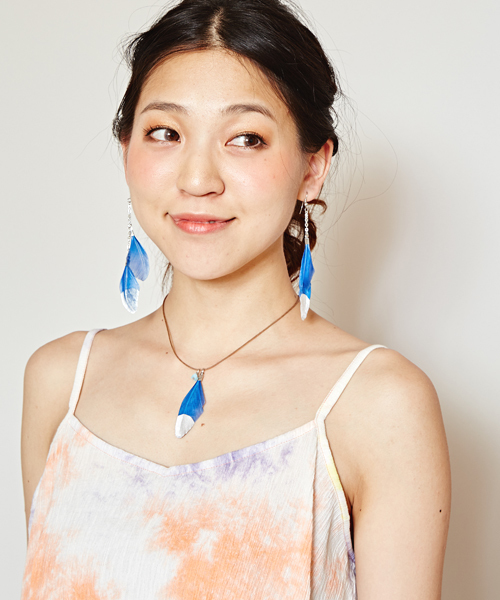 チャイハネ(チャイハネ)の「【チャイハネ】ディップフェザーピアス(ピアス(両耳用)・レディース・コーラル/ターコイズブルー/ブルー/ピンク/ブラウン・FREE)」の19枚目の写真