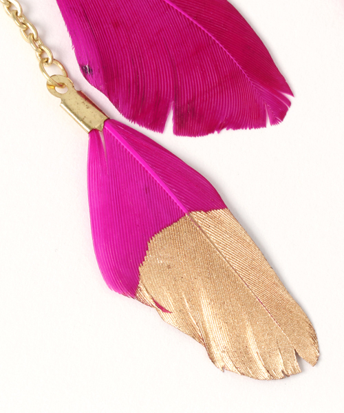 チャイハネ(チャイハネ)の「【チャイハネ】ディップフェザーピアス(ピアス(両耳用)・レディース・コーラル/ターコイズブルー/ブルー/ピンク/ブラウン・FREE)」の7枚目の写真