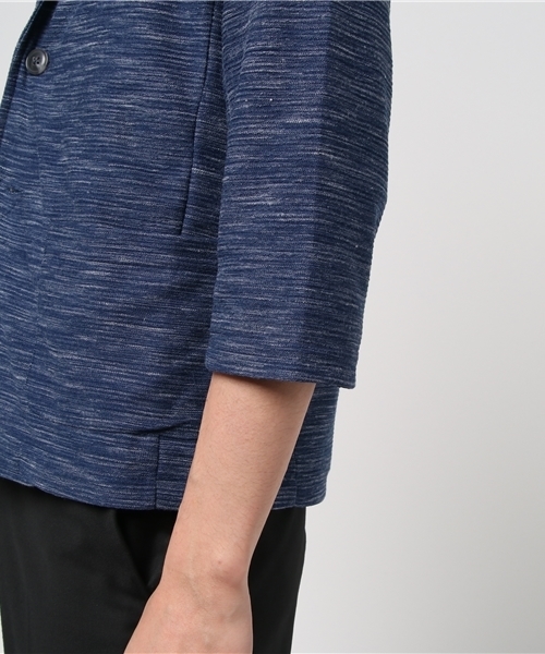 VENCEEXCHANGE（ヴァンスエクスチェンジ）の「スラブパイル7分テーラードジャケット        （テーラードジャケット・メンズ・オフホワイト/ネイビー・LARGE/MEDIUM）」の7枚目の写真