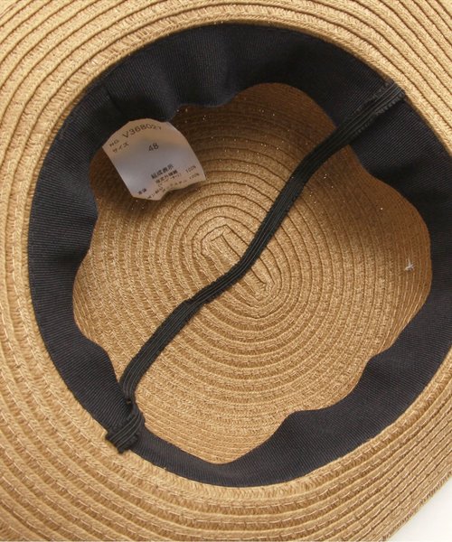 apres les cours（アプレレクール）の「オーガンジーリボンカンカン帽（ハット・キッズ・ブラウン/キナリ/オフホワイト・52/50/48/56/54）」の4枚目の写真