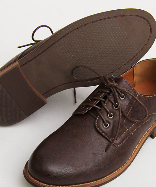 glabella（グラベラ）の「選べる2素材 かかとが踏める レースアップ オックスフォードシューズ（バブーシュ）（ドレスシューズ・メンズ・ダークブラウン/ブラウン/キャメル/ブラック/ブラック系その他/ベージュ・S/M/L）」の7枚目の写真