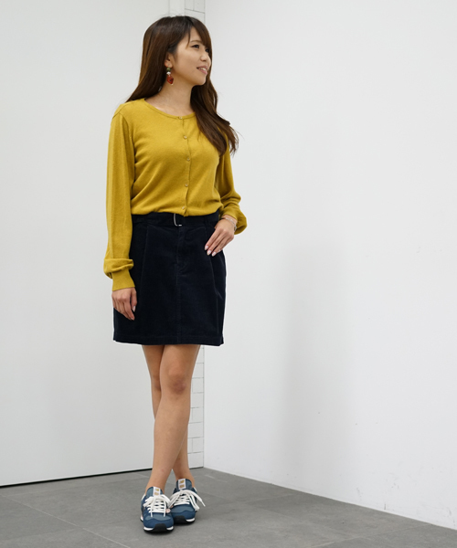 earth music&ecology（アースミュージックアンドエコロジー）の「ガンガンカーディガン クルーネック（カーディガン/ボレロ・レディース・ブラック/ブルーグリーン/ピンクベージュ/アイボリー/スモークピンク/グレイッシュベージュ/サックスブルー/マスタード/パープル/レッド/ブルー/ライトグレー・M/L/S）」の13枚目の写真