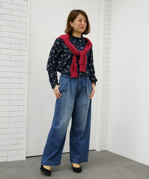 earth music&ecology（アースミュージックアンドエコロジー）の「ガンガンカーディガン クルーネック（カーディガン/ボレロ・レディース・ブラック/ブルーグリーン/ピンクベージュ/アイボリー/スモークピンク/グレイッシュベージュ/サックスブルー/マスタード/パープル/レッド/ブルー/ライトグレー・M/L/S）」の16枚目の写真