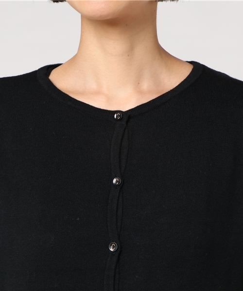 earth music&ecology（アースミュージックアンドエコロジー）の「ガンガンカーディガン クルーネック（カーディガン/ボレロ・レディース・ブラック/ブルーグリーン/ピンクベージュ/アイボリー/スモークピンク/グレイッシュベージュ/サックスブルー/マスタード/パープル/レッド/ブルー/ライトグレー・M/L/S）」の20枚目の写真