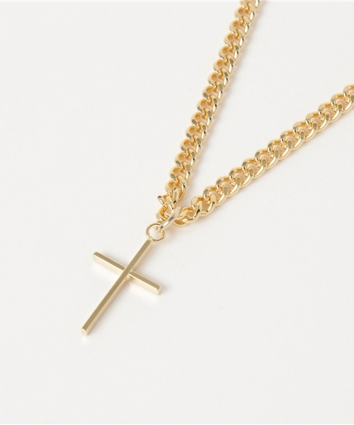 DOUBLE STEAL（ダブルスティール）の「CROSS CHAIN ネックレス（ネックレス・メンズ・ブラック/シルバー/ゴールド・FREE）」の3枚目の写真