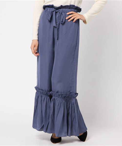 onespo（ワンスポ）の「サテンフリルパンツ（その他パンツ・レディース・ライトピンク/ダークブルー・M）」の10枚目の写真