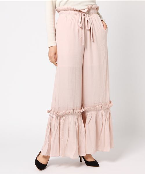 onespo（ワンスポ）の「サテンフリルパンツ（その他パンツ・レディース・ライトピンク/ダークブルー・M）」の11枚目の写真