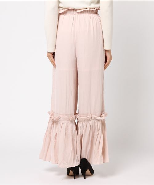 onespo（ワンスポ）の「サテンフリルパンツ（その他パンツ・レディース・ライトピンク/ダークブルー・M）」の4枚目の写真