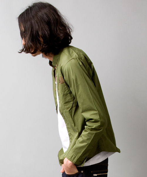 BEAUTY&YOUTH UNITED ARROWS(ビューティーアンドユースユナイテッドアローズ)の「by ∴ 40 ツイル ワーク ボタンダウンシャツ◆(シャツ/ブラウス・メンズ・オリーブ・SMALL/MEDIUM/LARGE/X-LARGE)」の4枚目の写真