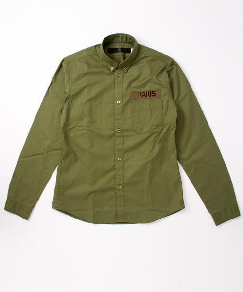 BEAUTY&YOUTH UNITED ARROWS(ビューティーアンドユースユナイテッドアローズ)の「by ∴ 40 ツイル ワーク ボタンダウンシャツ◆(シャツ/ブラウス・メンズ・オリーブ・SMALL/MEDIUM/LARGE/X-LARGE)」の7枚目の写真