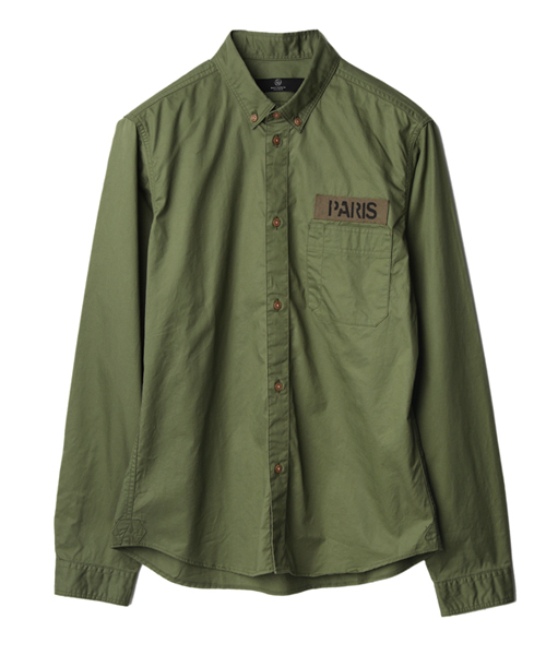 BEAUTY&YOUTH UNITED ARROWS(ビューティーアンドユースユナイテッドアローズ)の「by ∴ 40 ツイル ワーク ボタンダウンシャツ◆(シャツ/ブラウス・メンズ・オリーブ・SMALL/MEDIUM/LARGE/X-LARGE)」の2枚目の写真