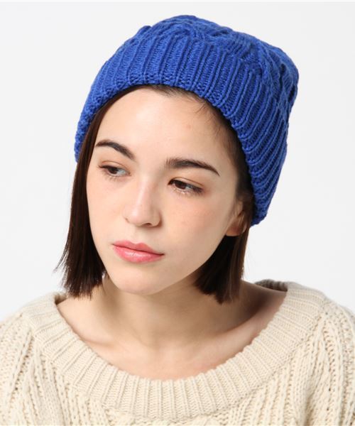 JABURO（ジャブロー）の「JABURO ケーブルニットキャップ ACRYL CABLE WATCH（ニットキャップ/ビーニー・レディース・ブラック/ダークグリーン/ネイビー/グレー/レッド/オフホワイト/オリーブ/グリーン/マスタード/ブルー系その他/ピンク系その他/ロイヤルブルー/ワイン/チャコール・FREE）」の10枚目の写真